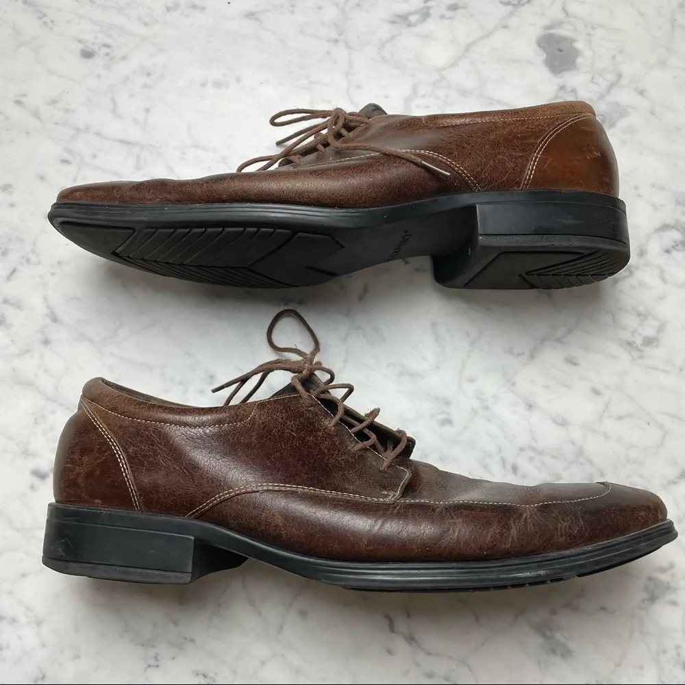 Rockport Dark Brown Leather Men's Dress Work Lace-Up Shoes
